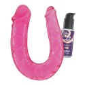 CRUSHIOUS DEEP DIVER DOUBLE DILDO WITH ANAL LUBRICANT 50ML PINK