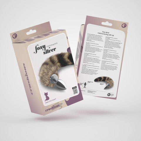 FOXY SILVER METAL ANAL PLUG WITH TAIL CRUSHIOUS