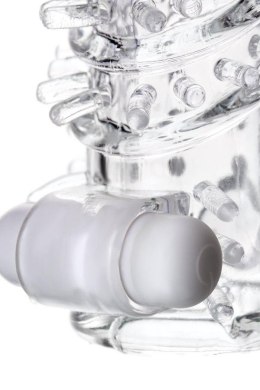 Sleeve TOYFA A-Toys Fril, with vibro bullet, TPR, transparent, 13,4 cm