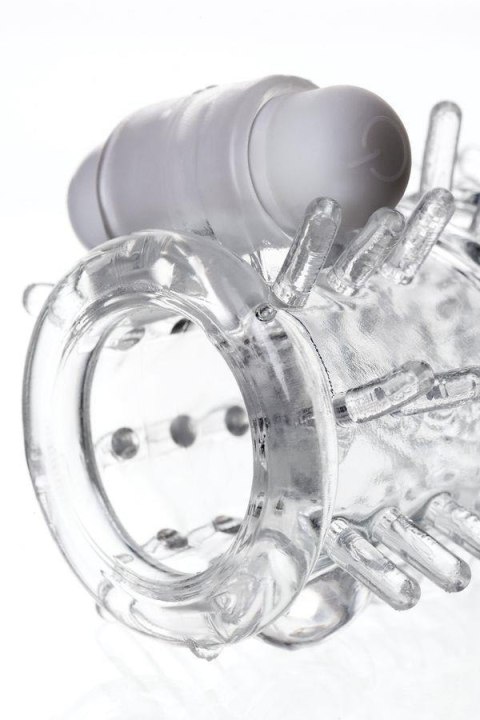 Sleeve TOYFA A-Toys Fril, with vibro bullet, TPR, transparent, 13,4 cm