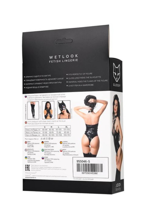 Wetlook body Jodi - black XL